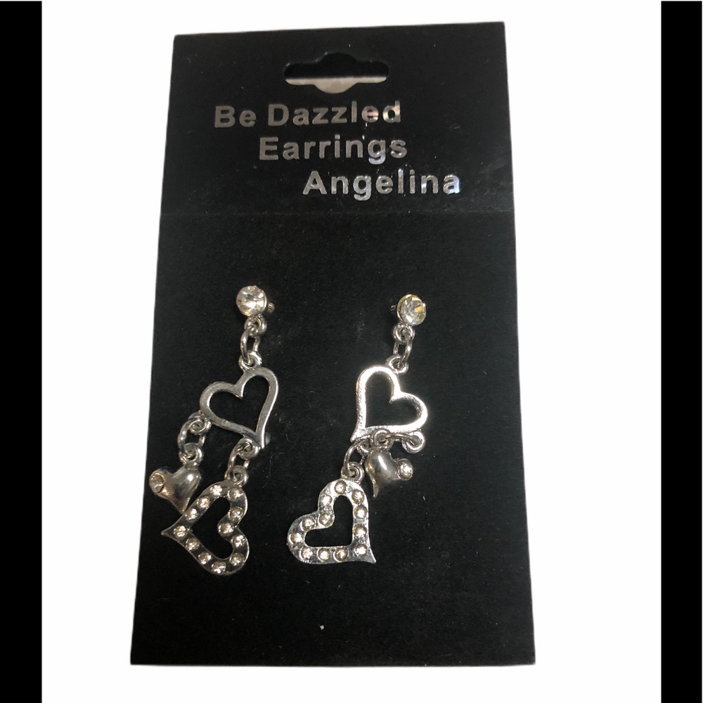 Boutique Silver Heart Earrings